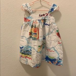 Gap “Map” dress white .